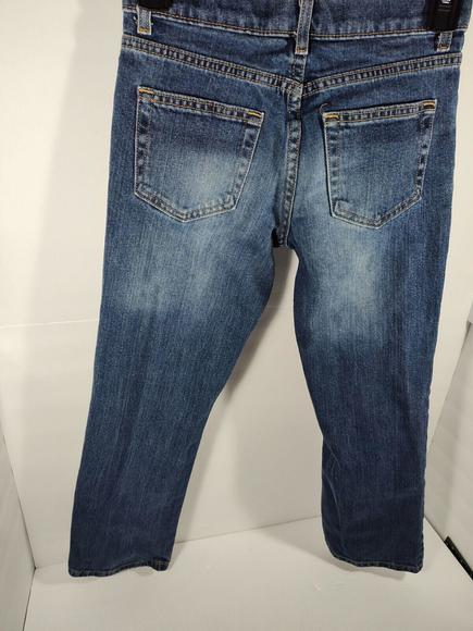 True Craft Flex Boy's Size 10 Med Wash Straight Stretch Distressed Denim Jeans - Picture 8 of 11
